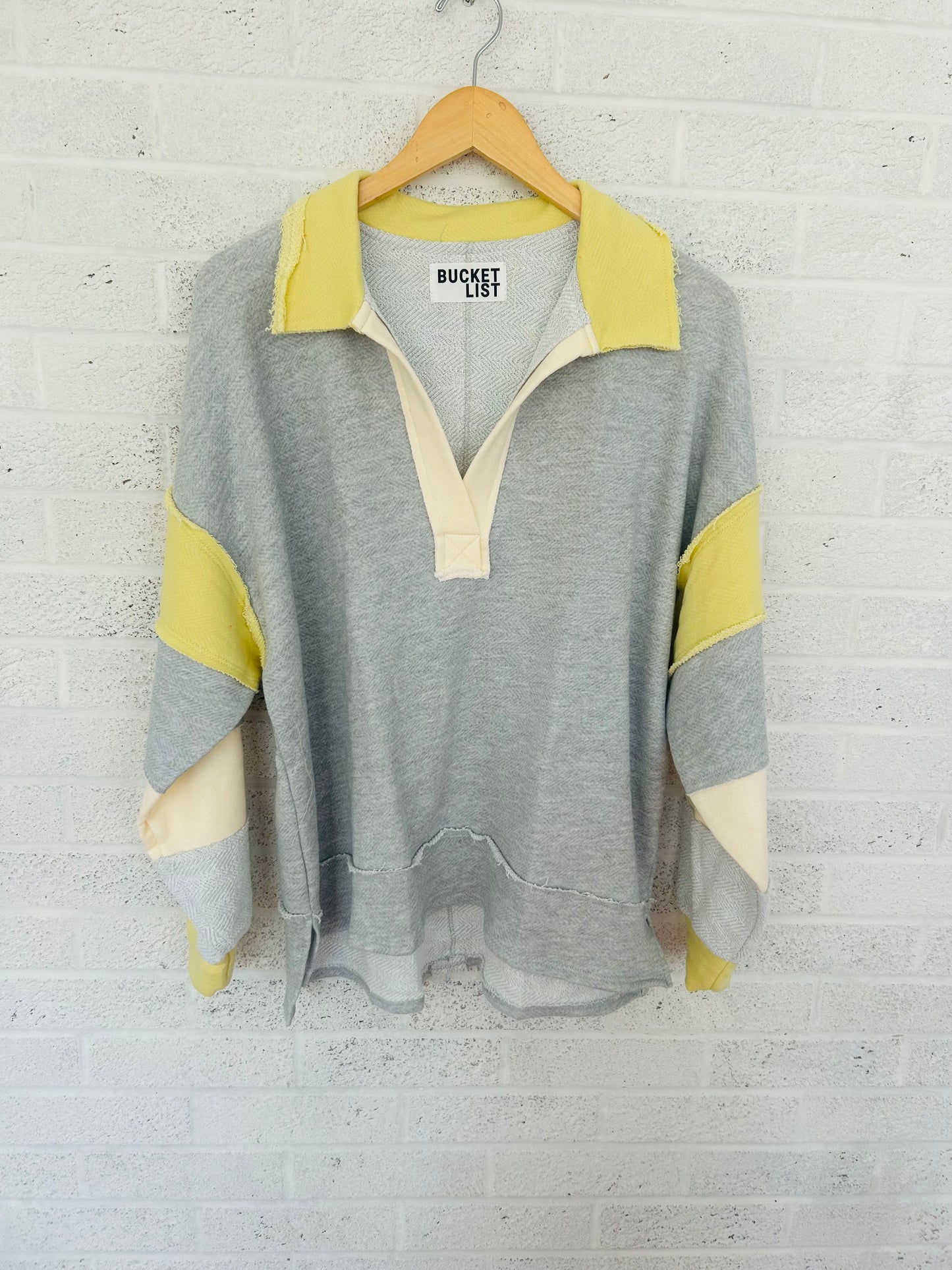 Grey and Yellow Sweater