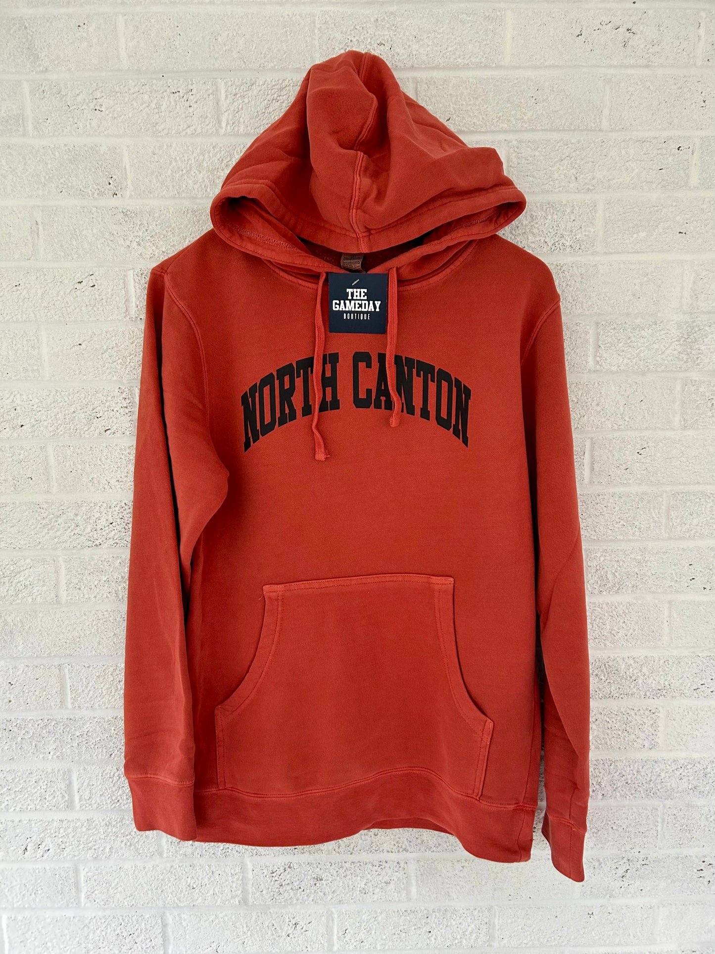 North Canton Arch Vintage Hooded Sweatshirt Burnt Orange