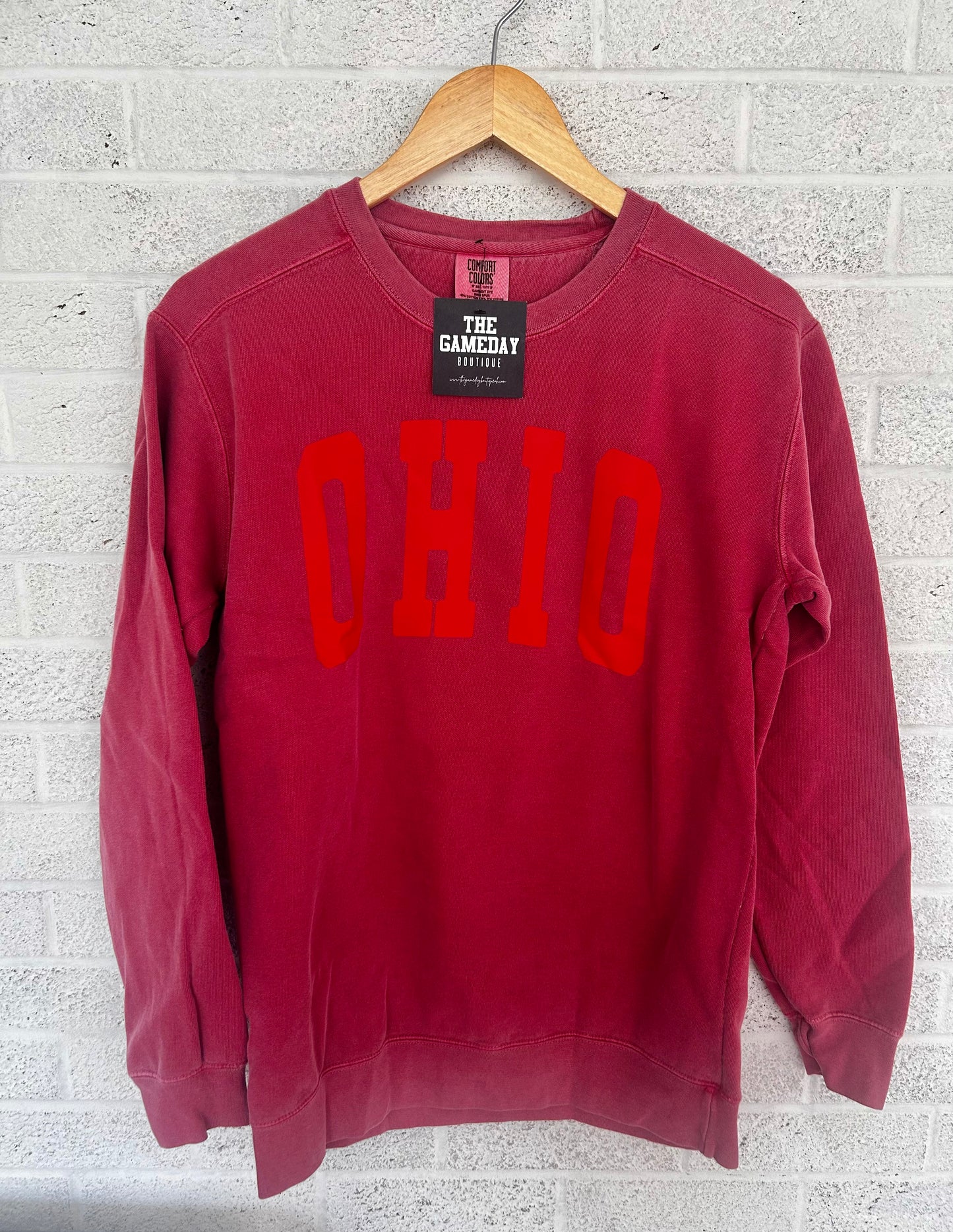 Ohio Vintage Sweatshirt red and red