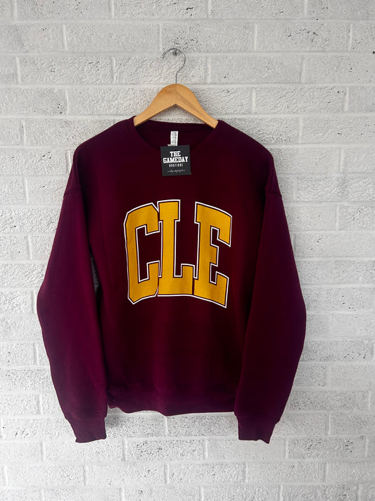 CLE Spongefleece Sweatshirt Maroon and Gold