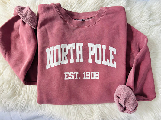 North Pole Vintage Adult Sweatshirt