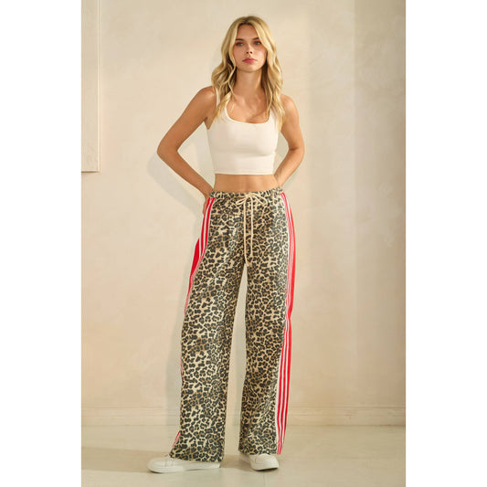 Drawstring Cheetah Pants
