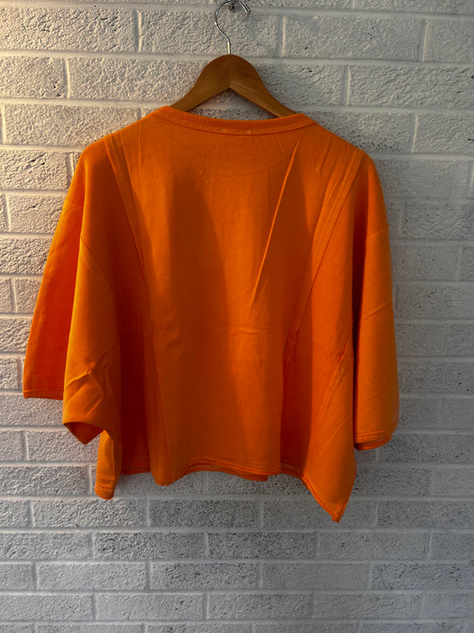 Touch Down Stitched T-shirt Orange