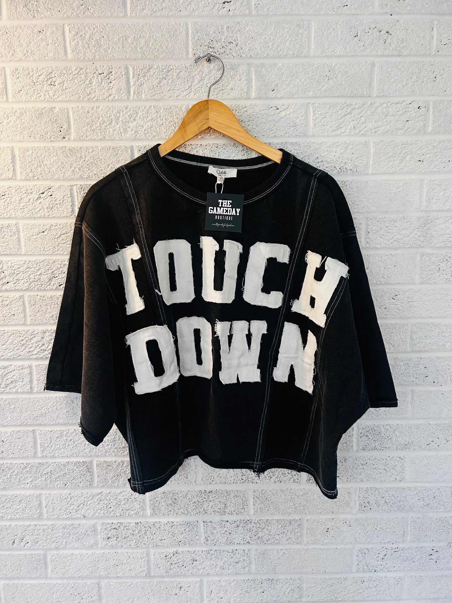 Touch Down Stitched T-shirt Black