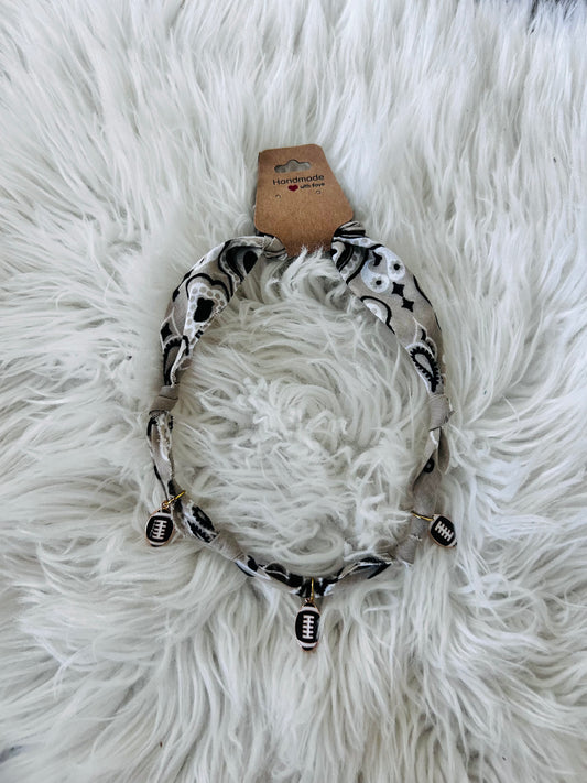 Bandana Football Charm Necklace