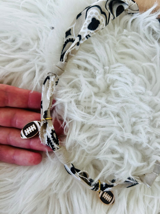 Bandana Football Charm Necklace