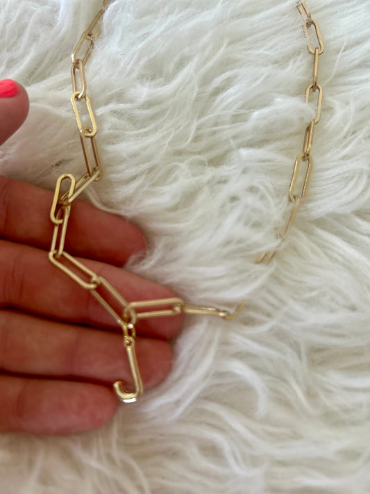 J Paperclip Necklace