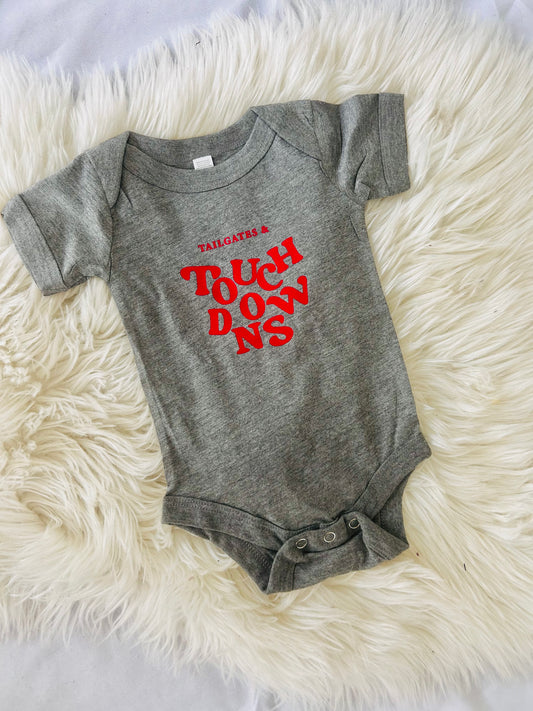 Tailgates and Touchdowns Toddler T-shirt and Baby Bodysuit