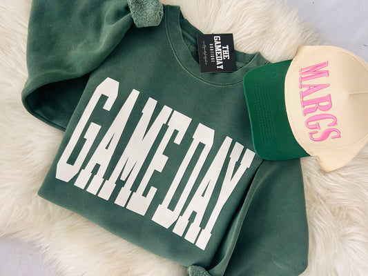 Game Day Vintage Sweatshirt in Green