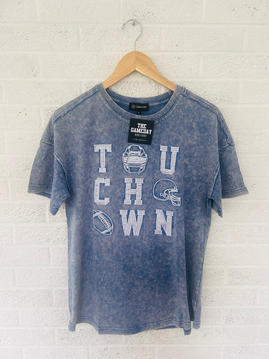 Touchdown Acid Washed Blue T-shirt