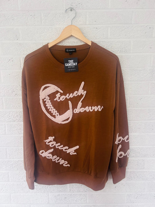 Touch Down Yarn Brown Sweatshirt