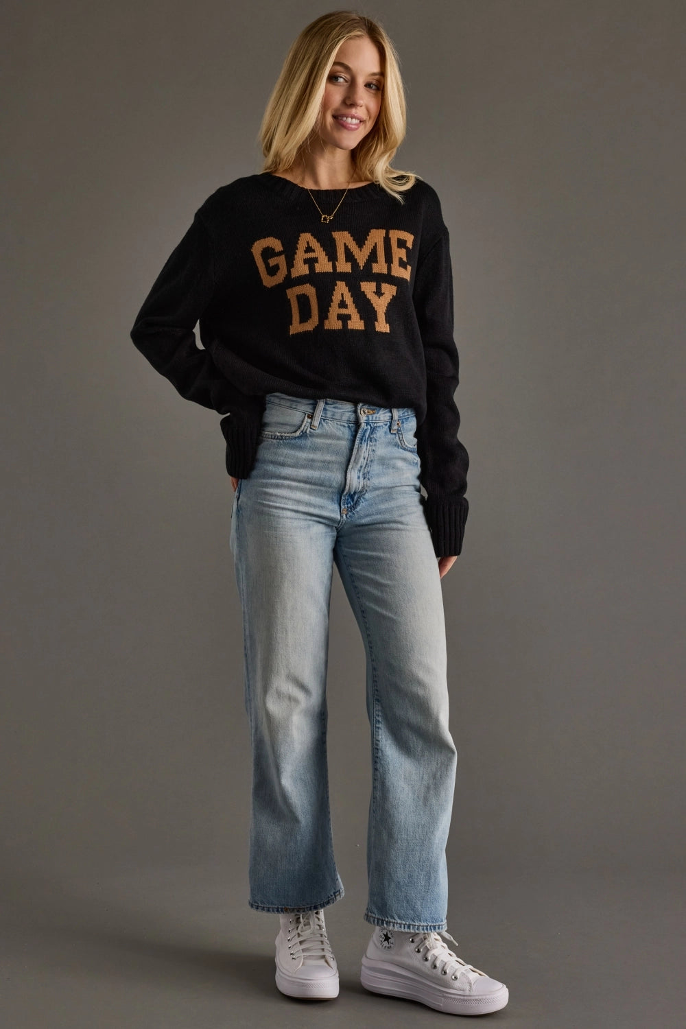 Black and Tan Game Day Sweater