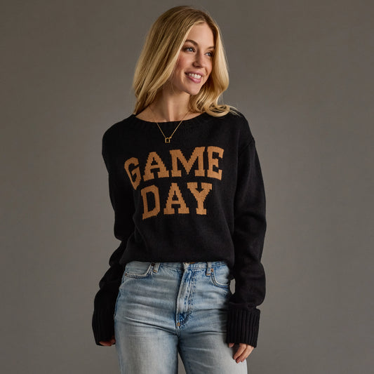 Black and Tan Game Day Sweater