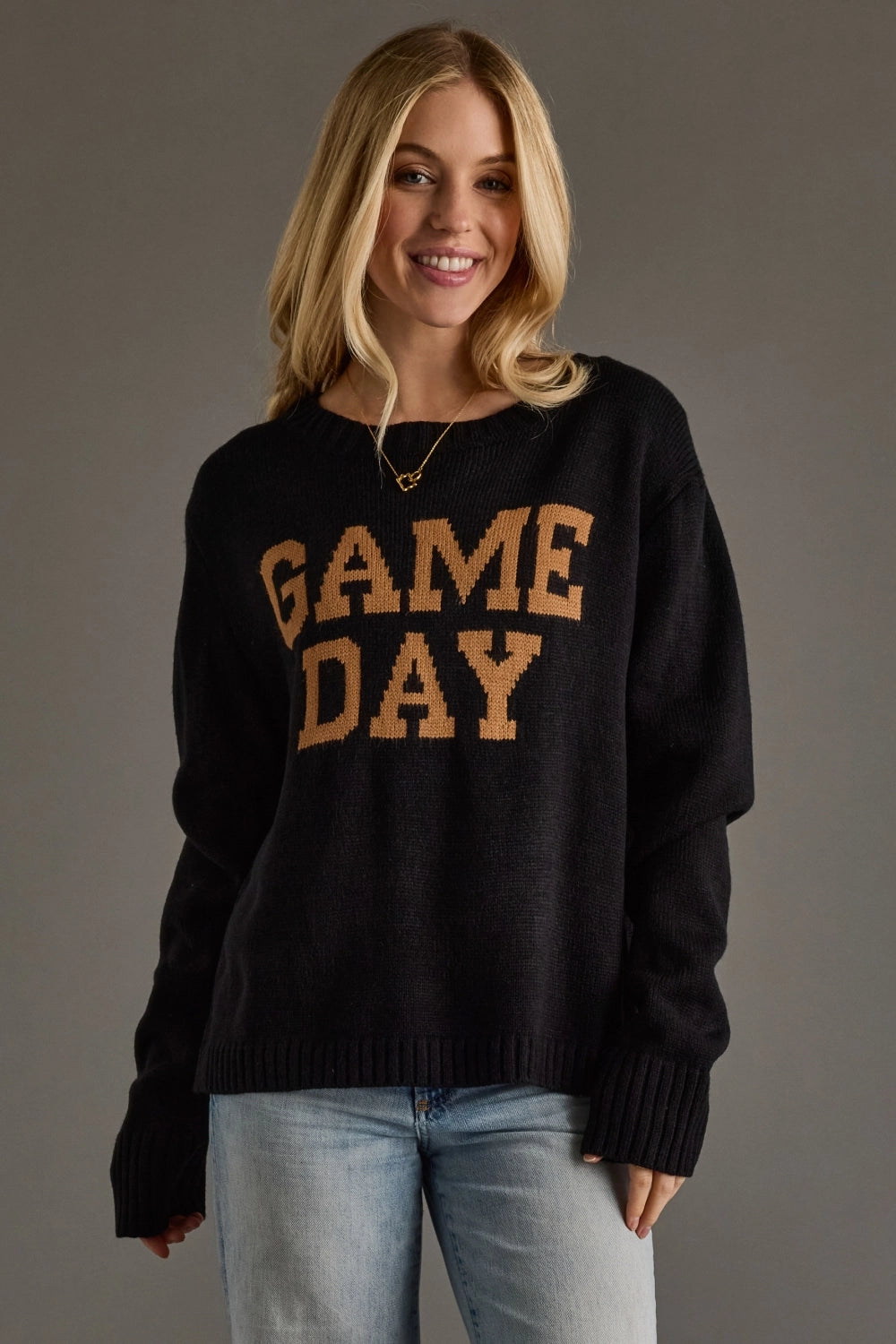 Black and Tan Game Day Sweater
