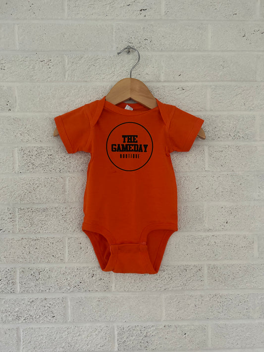 Orange Gameday Boutique Baby Bodysuit (6 Months)