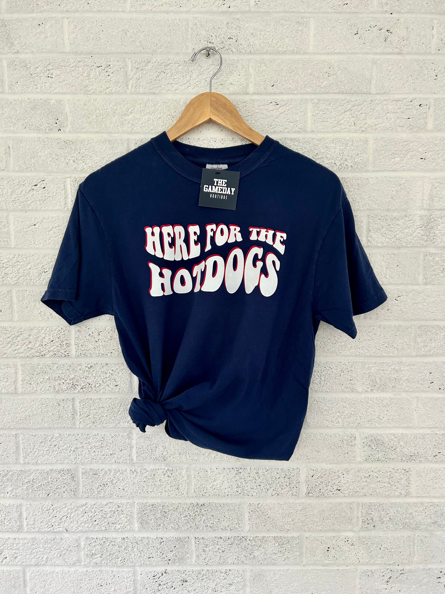 Here for the Hotdogs Short-Sleeve T-shirt