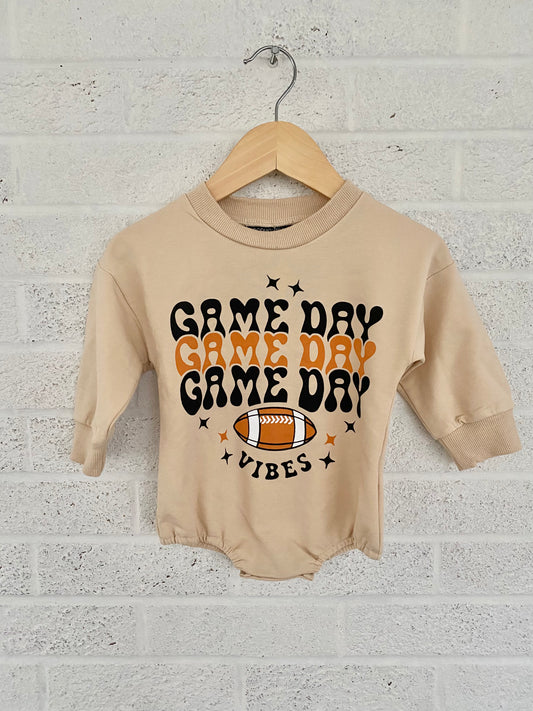 Game Day Vibes Football Baby Romper