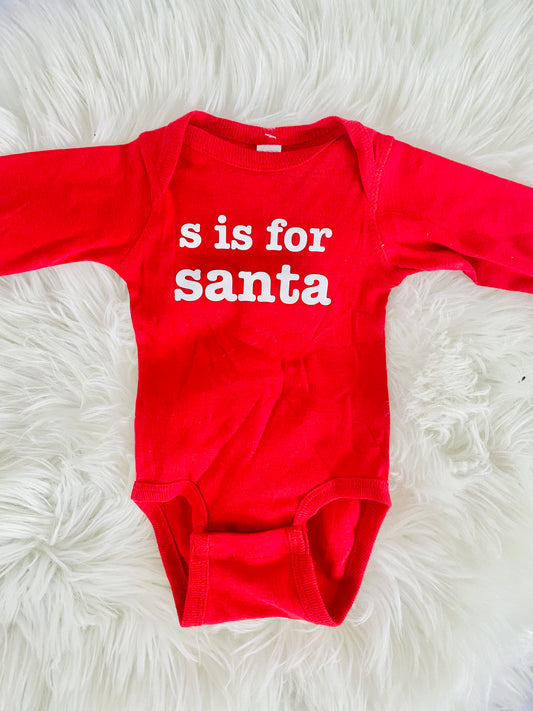 S is for Santa Baby Bodysuit