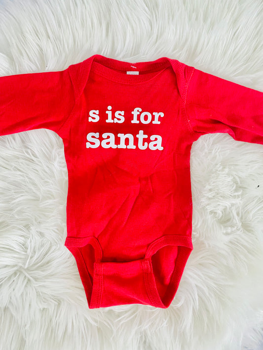 S is for Santa Baby Bodysuit