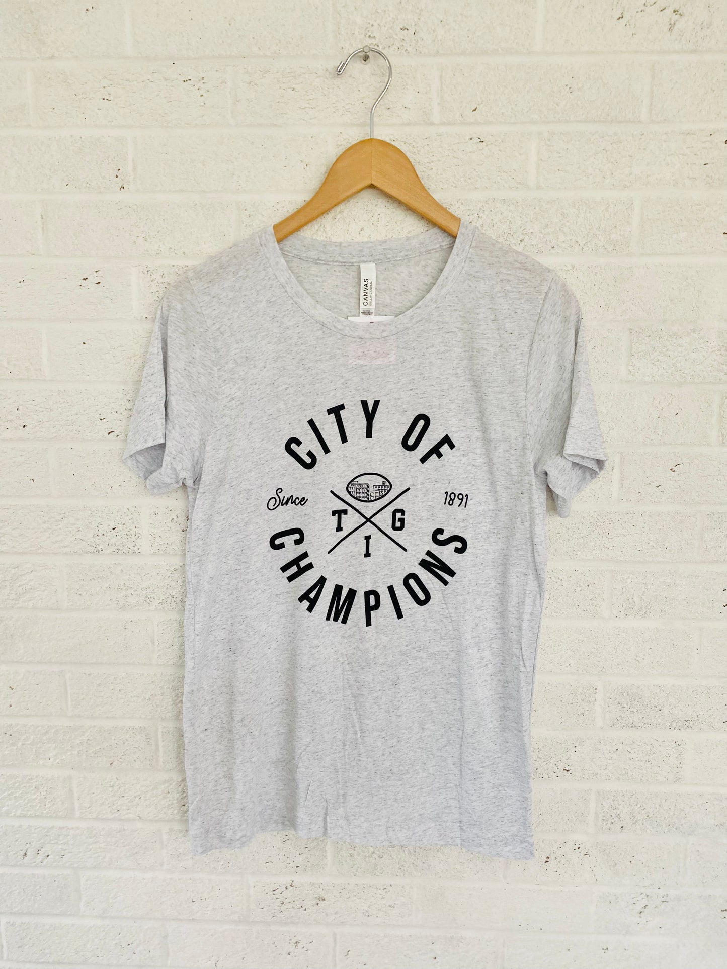 City of Champions White Fleck T-Shirt